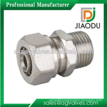 Best quality nickel plating brass straight 16mm or 20mm or 25mm compression fittings adapter for pex al pex pipe